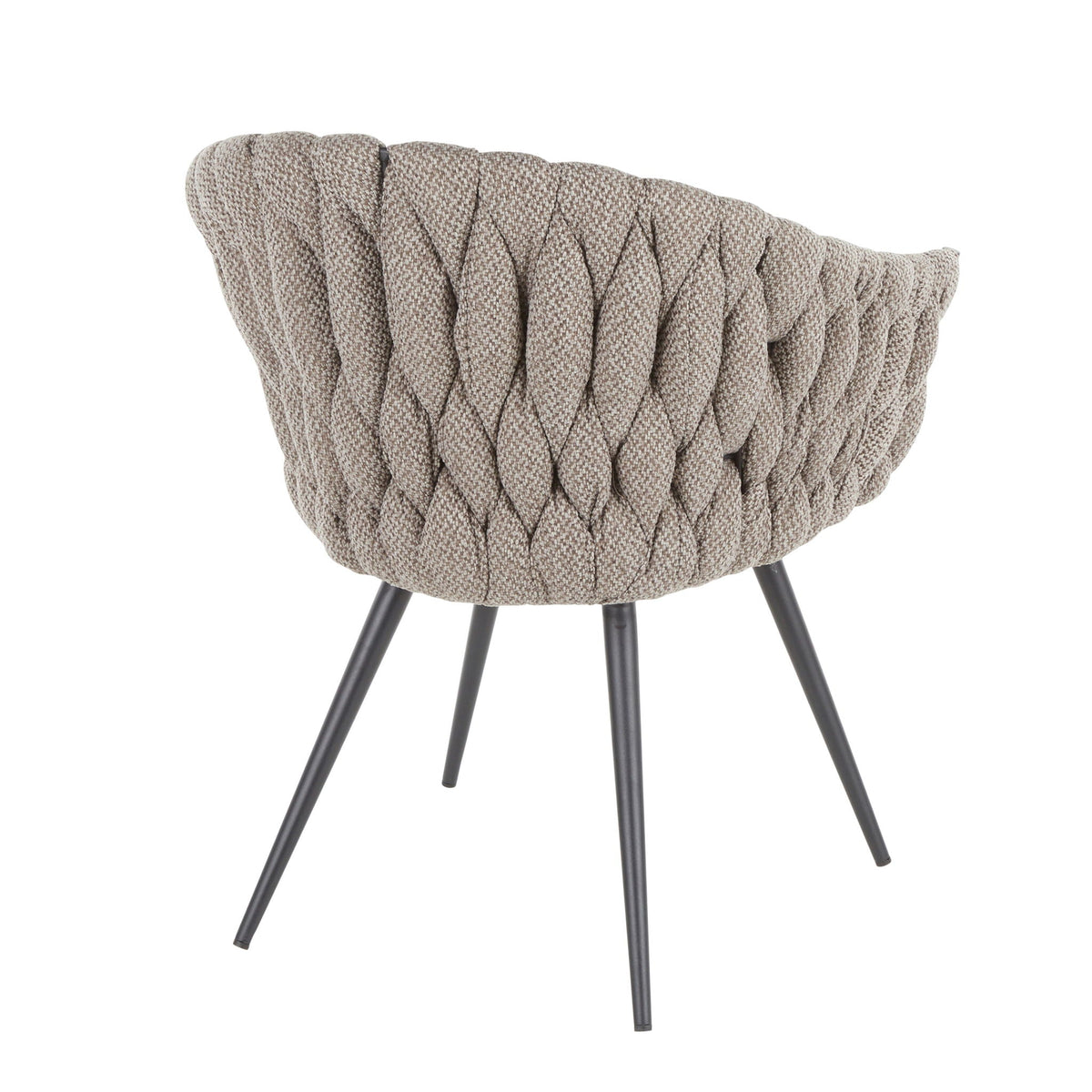 Braided counter-height chair by HouseOfZazla with padded beige bucket seat and dark gray legs on Tampa Home & Garden Store