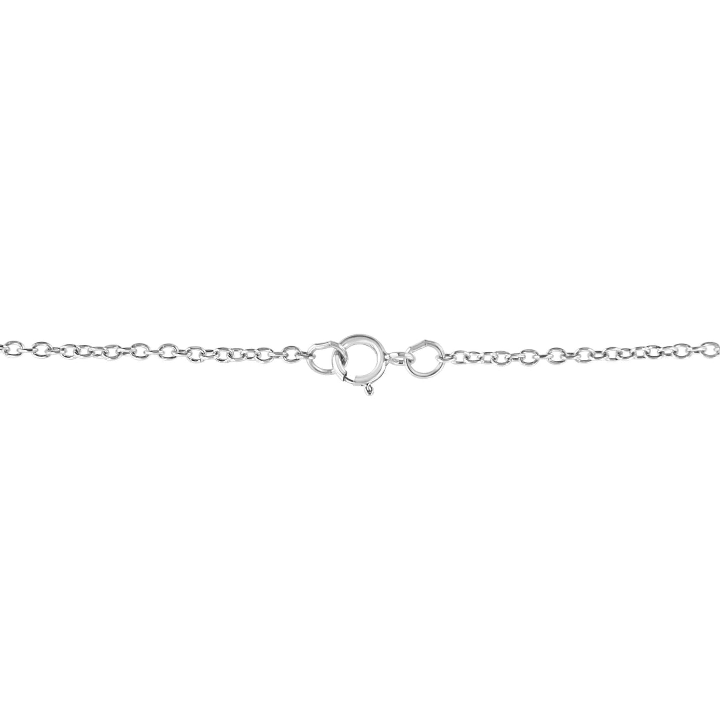 Sterling silver necklace chain with lobster clasp and circular ring charm on Tampa Home & Garden Store