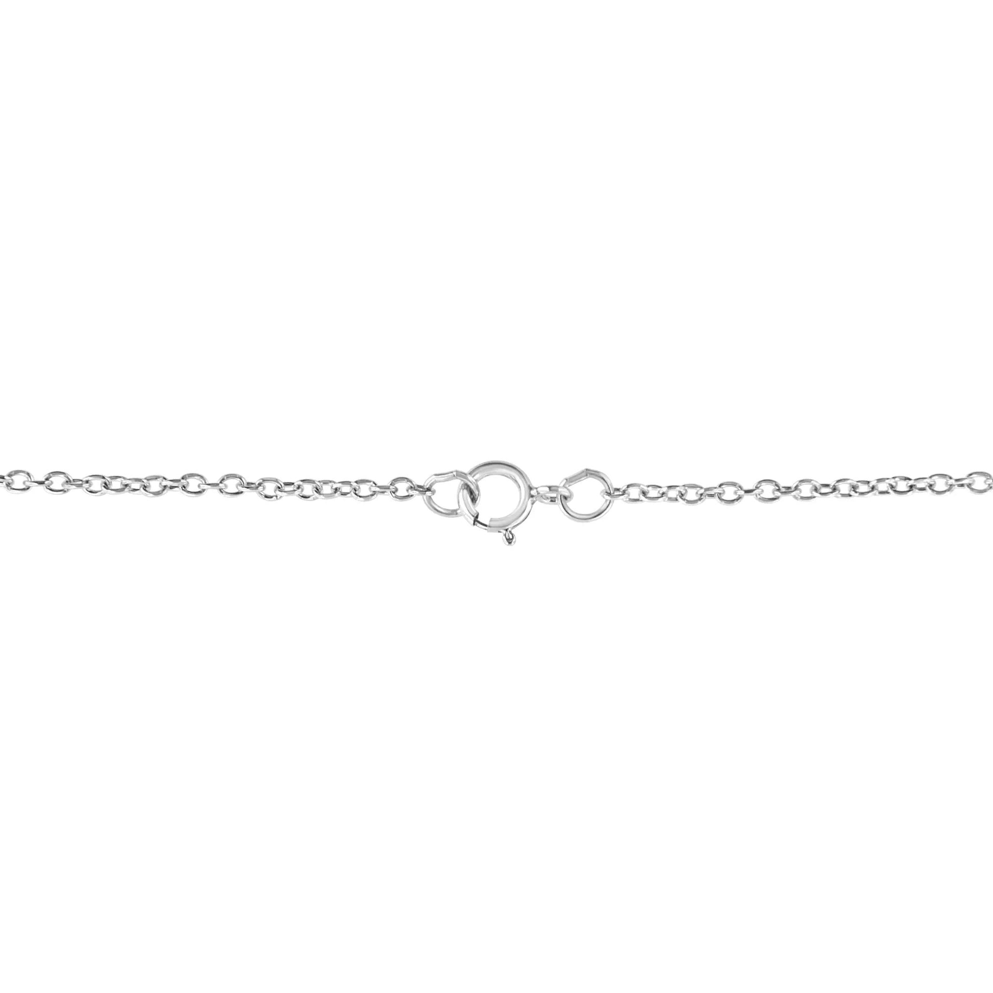 Sterling silver necklace chain with lobster clasp and circular ring charm on Tampa Home & Garden Store