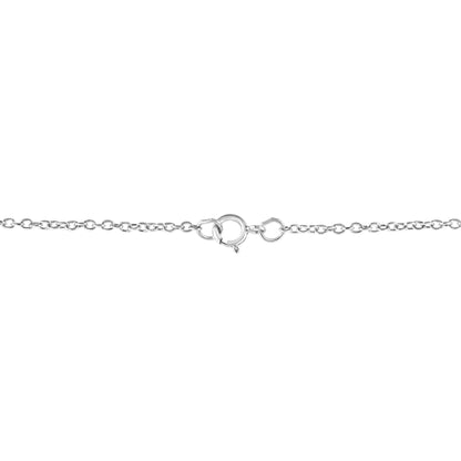 Sterling silver necklace chain with lobster clasp and circular ring charm on Tampa Home & Garden Store