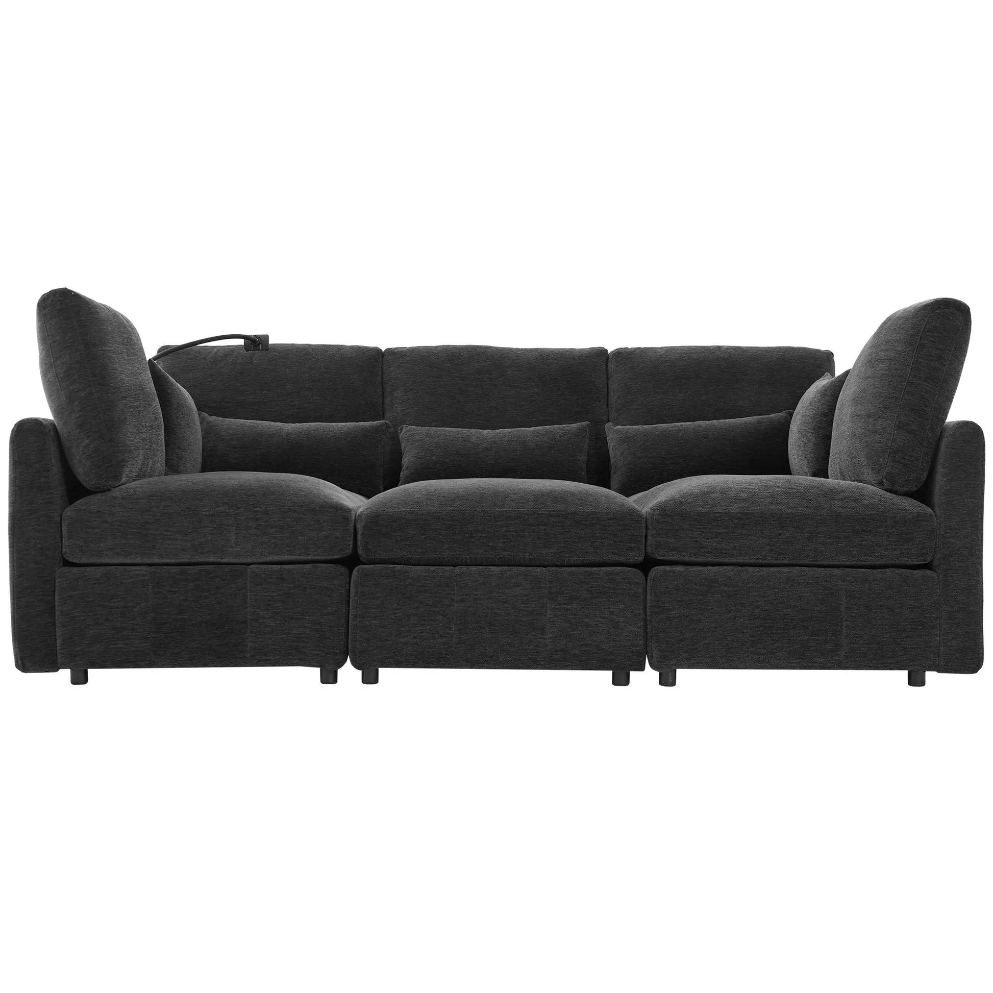2-Piece living room set: dark gray modular sofa by Unique Piece Furniture on Tampa Home & Garden Store