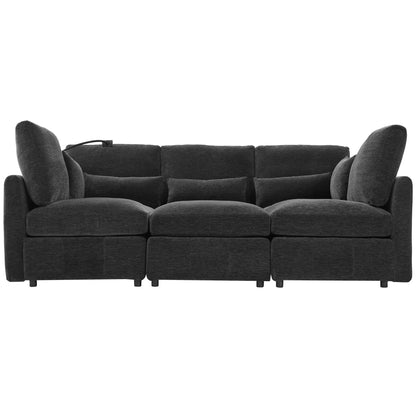 2-Piece living room set: dark gray modular sofa by Unique Piece Furniture on Tampa Home & Garden Store