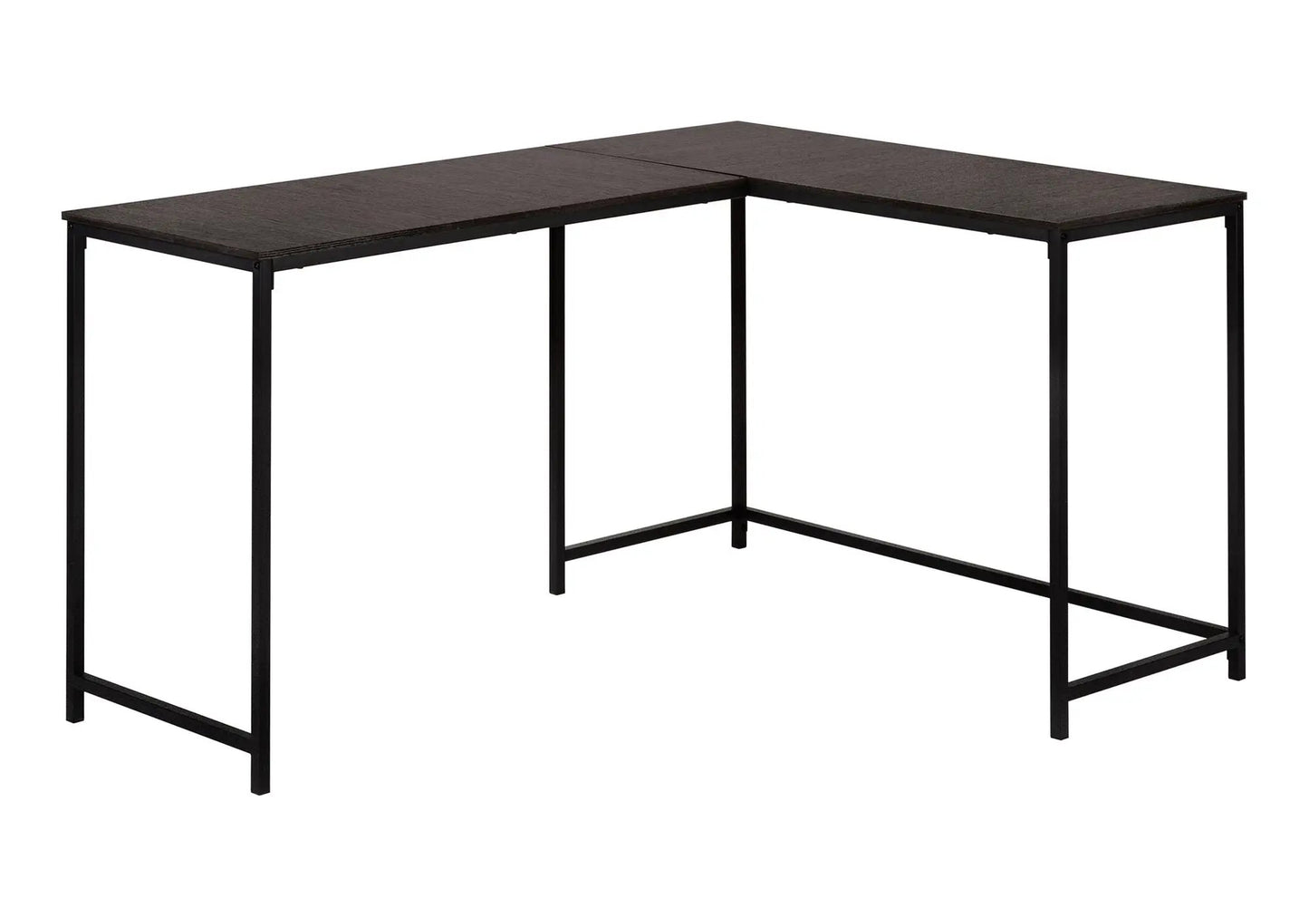 L-shaped corner computer desk marble look top black metal frame Unique Piece Furniture on Tampa Home & Garden Store