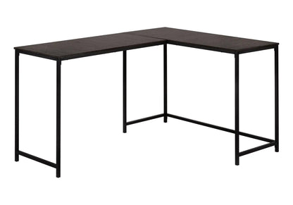 L-shaped corner computer desk marble look top black metal frame Unique Piece Furniture on Tampa Home & Garden Store