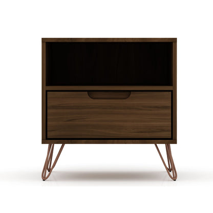 Rockefeller nightstand with 1 drawer and splayed legs on Tampa Home & Garden Store