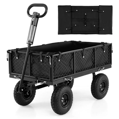 880 Lbs Utility Wagon Flatbed With Cloth Liner