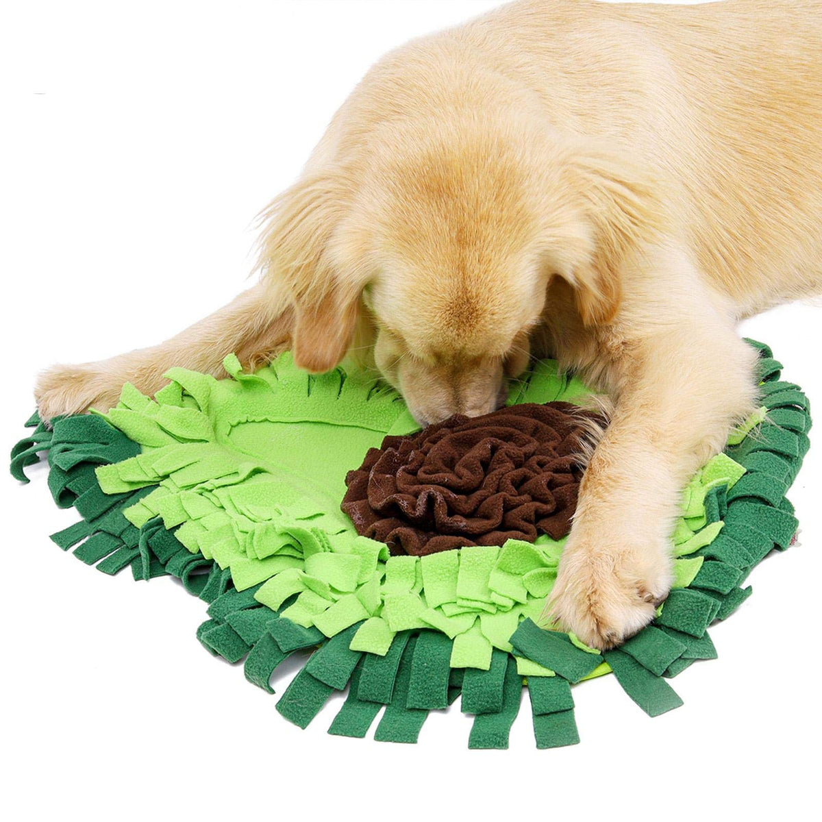 Dog sniffing mat puzzle toy bright green fringe fleece for interactive feeding Sell My Stuff on Tampa Home & Garden Store