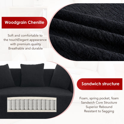 Compression Sponge And Polyester Living Sofa