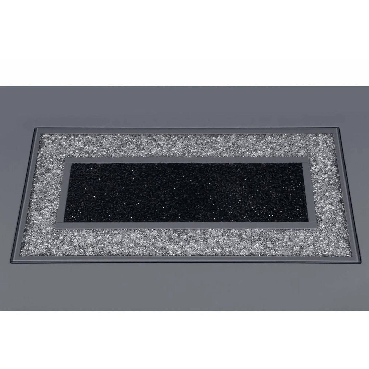 Ariya Bar Table with Glass Inlay and Gloss Finish