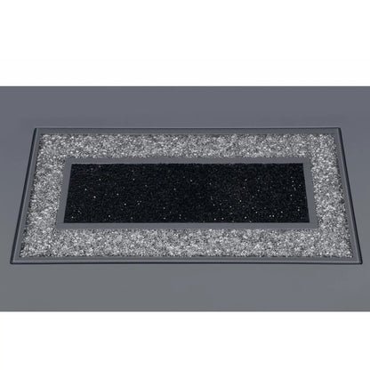 Ariya Bar Table with Glass Inlay and Gloss Finish