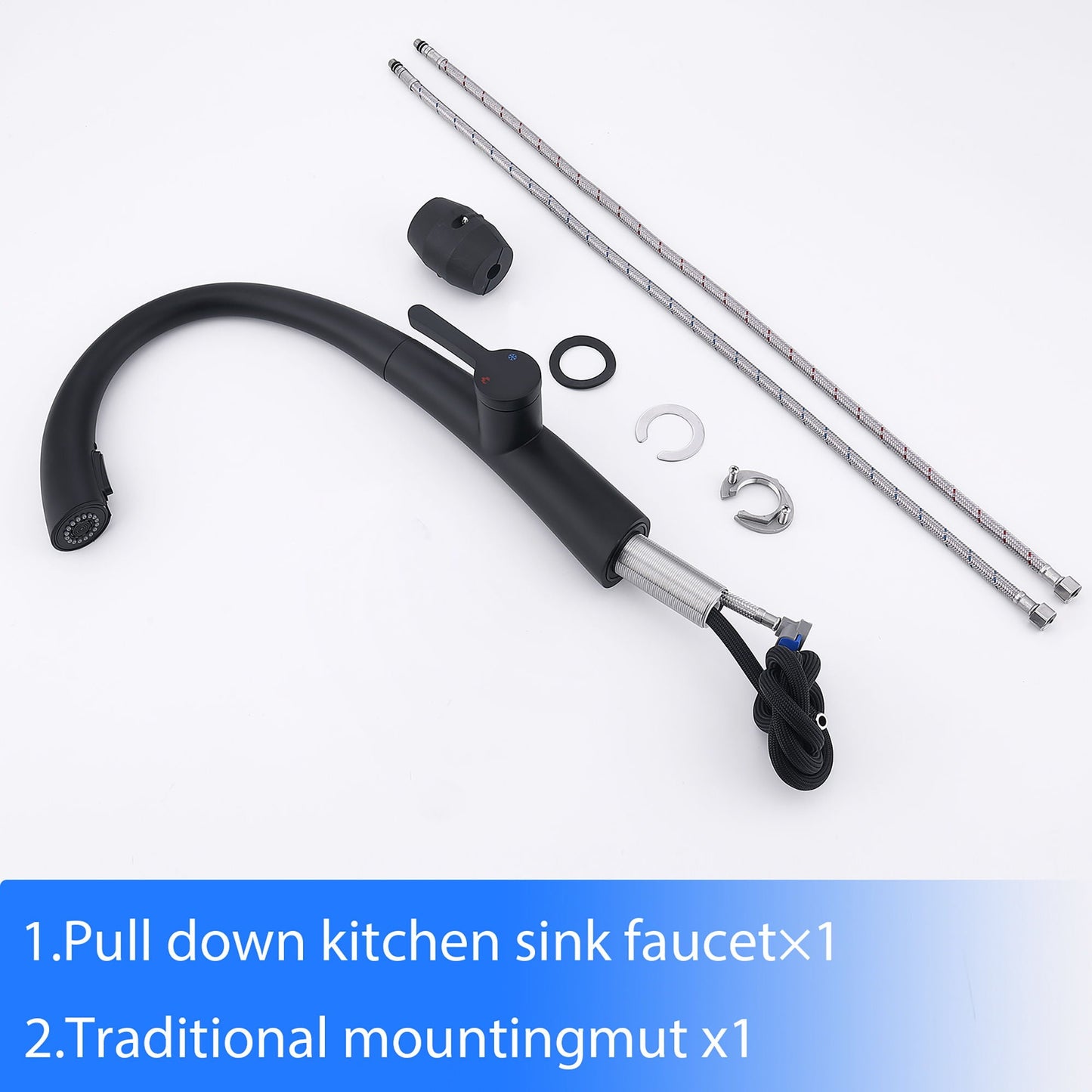 Single Handle And Stainless Steel Kitchen Faucet
