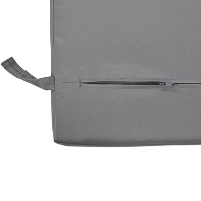 U_Style outdoor dining chair cushion in gray fabric with visible zipper and strap on Tampa Home & Garden Store
