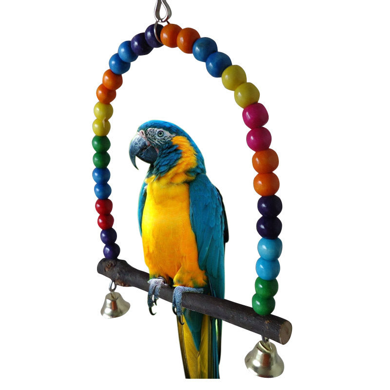 Parrot bar climbing ladder swing with rainbow bead arch and bells Sell My Stuff on Tampa Home & Garden Store