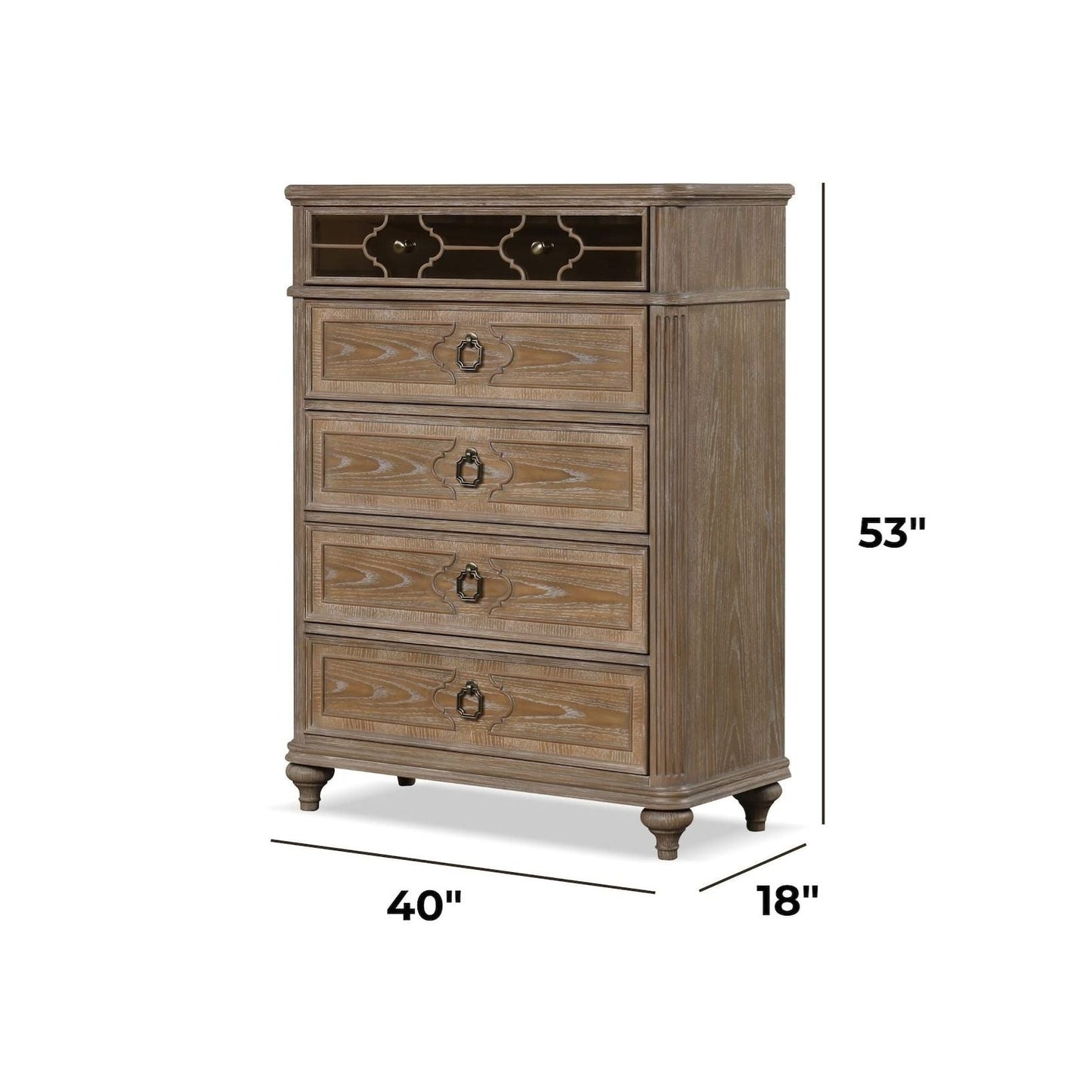 Rustic Oak Bedroom Chest with Dovetail Drawers