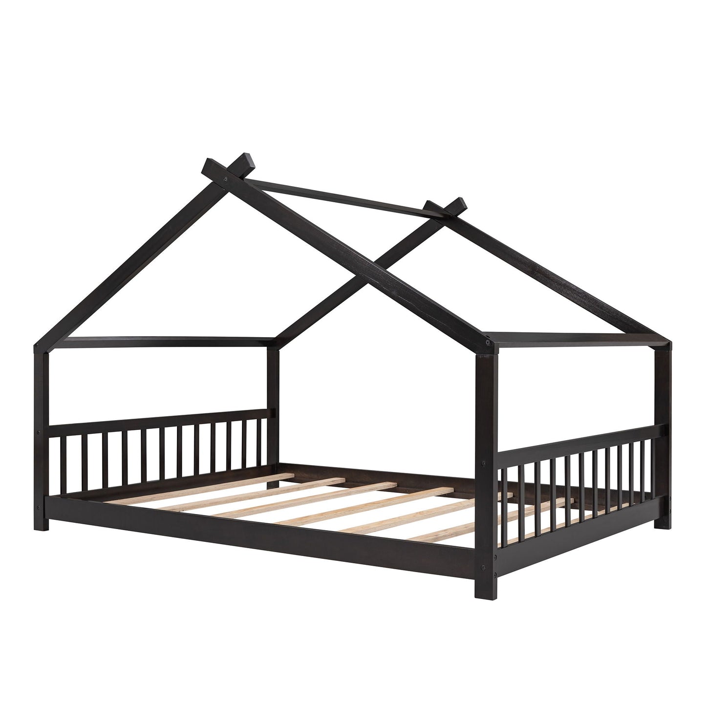 Playhouse Design Bed with Cozy Roof for Kids