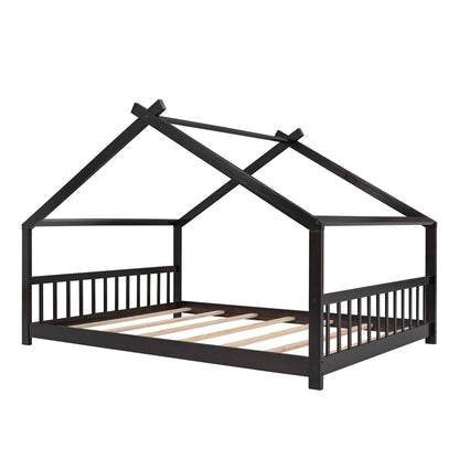 Playhouse Design Bed with Cozy Roof for Kids