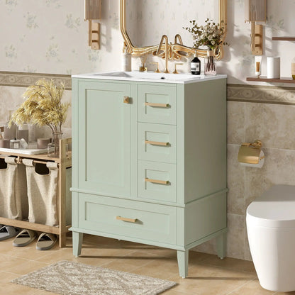 Bathroom Vanity With Sink Solid Wood Cabinet