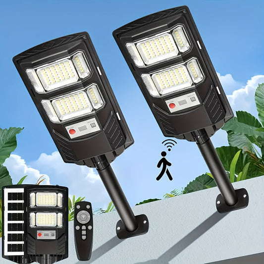 400 LED Solar Floodlights (2-Pack) - Waterproof with Motion Sensor - Tampa Home & Garden Store