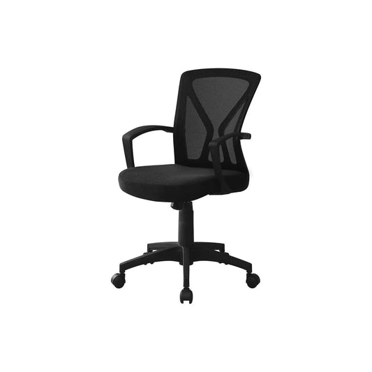 Office chair with black mesh back, adjustable height, swivel, five-star base on Tampa Home & Garden Store