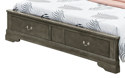 Upholstered Sleigh Bed with Dovetail Drawers
