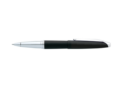 ATX Basalt Black rollerball pen with black grip and chrome accents on Tampa Home & Garden Store