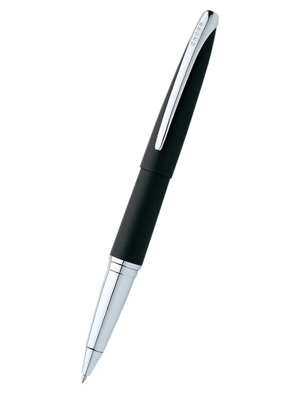 ATX Basalt Black Rollerball Pen by A.T. Cross with chrome clip and tip on Tampa Home & Garden Store