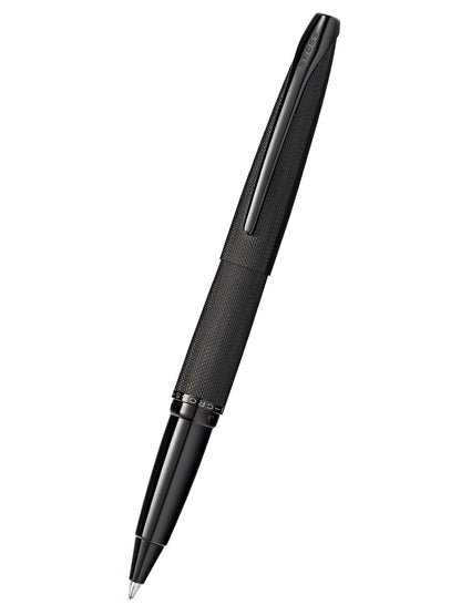 ATX Brushed Black Rollerball Pen by A.T. Cross, black textured body with clip on Tampa Home & Garden Store