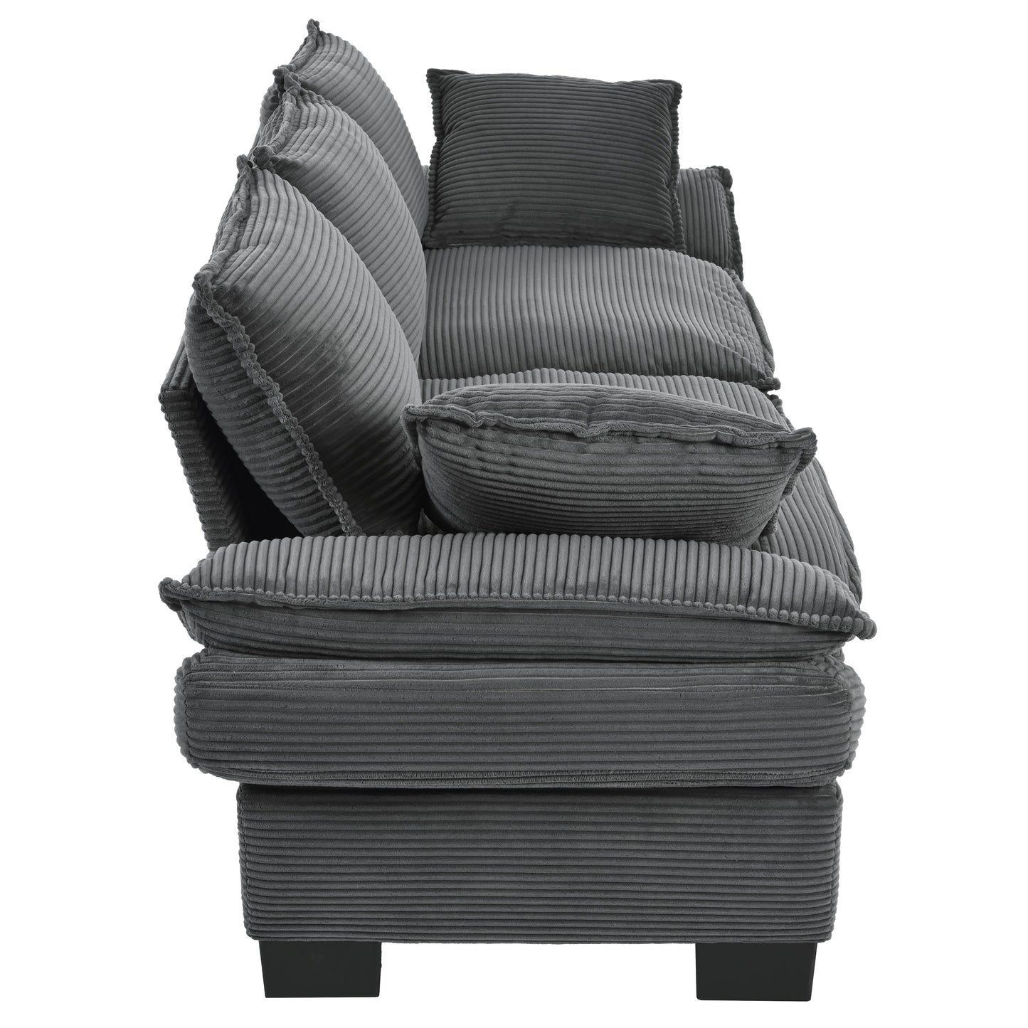Modern Corduroy Sofa and the Curved Frame
