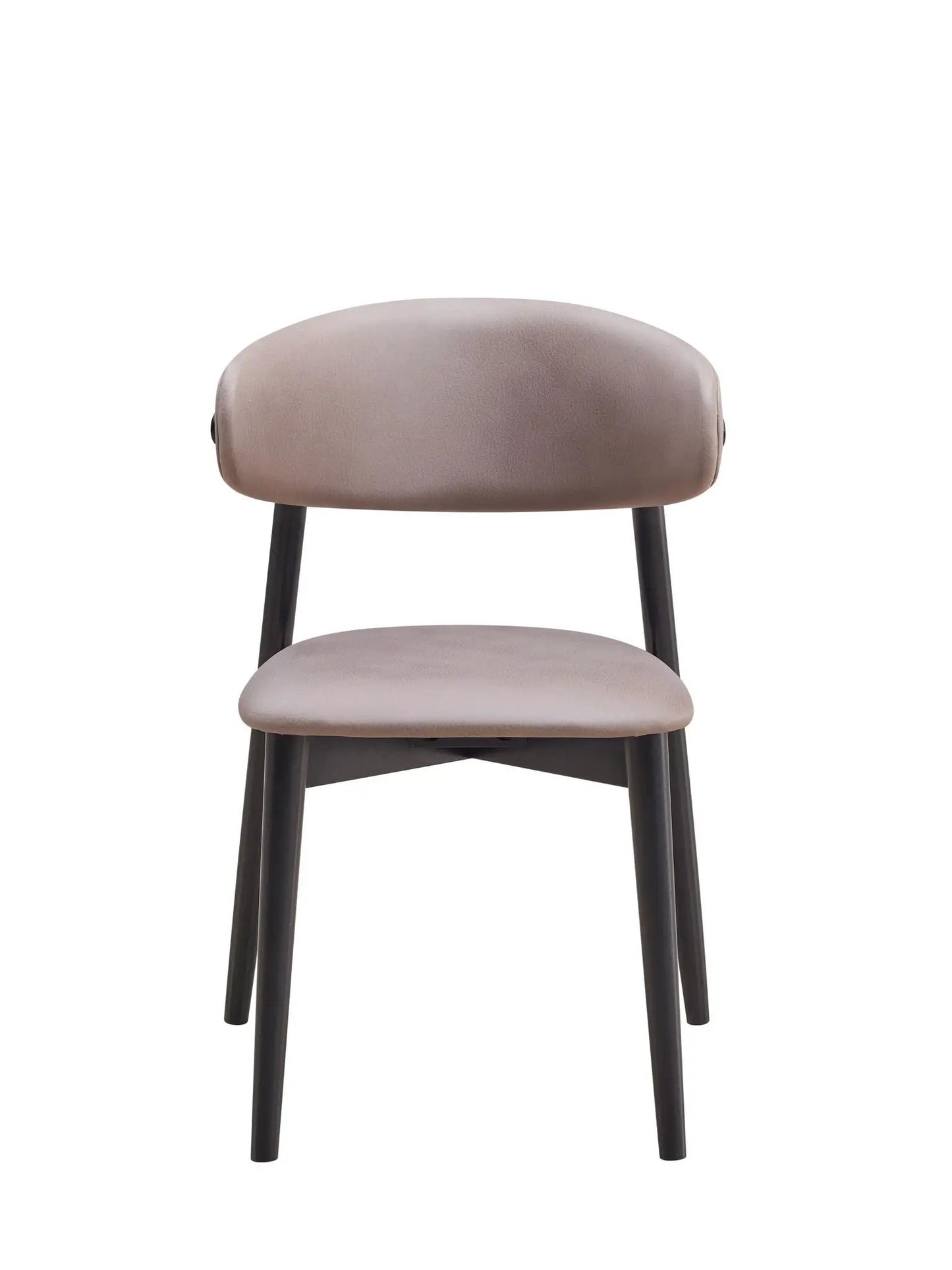 Lanae Gray Polished Microfiber Side Chair Set of 2