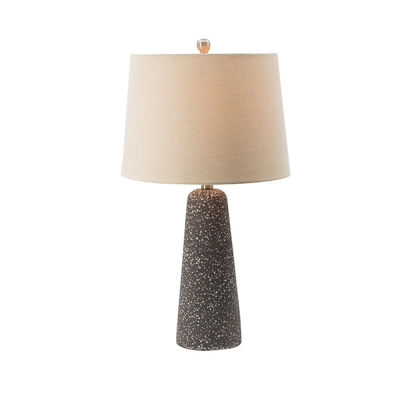 Artisan Multicolor Glass Table Lamp by HouseOfZazla with speckled base and beige shade on Tampa Home & Garden Store