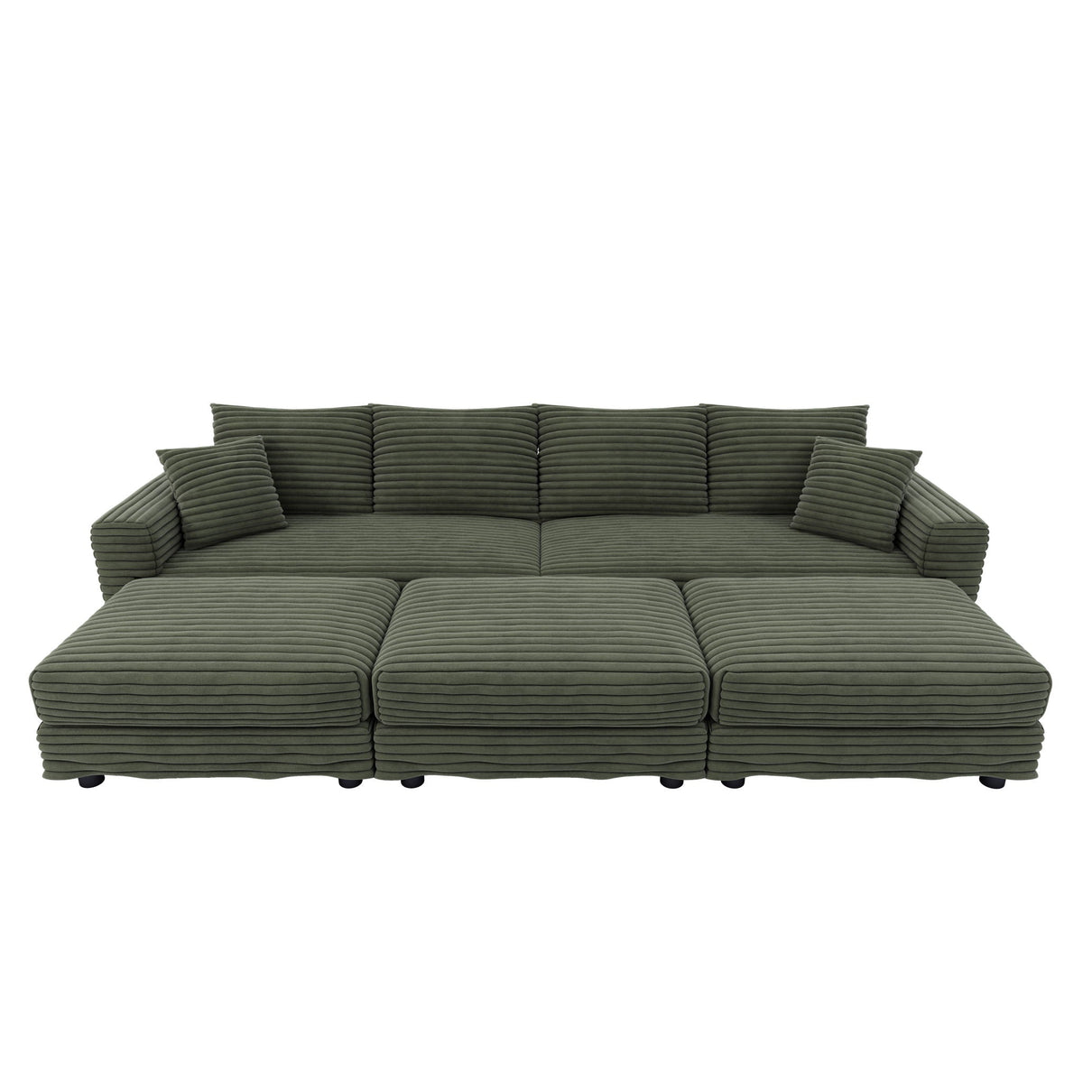 Convertible Sofa With Deep Seat and Pillows