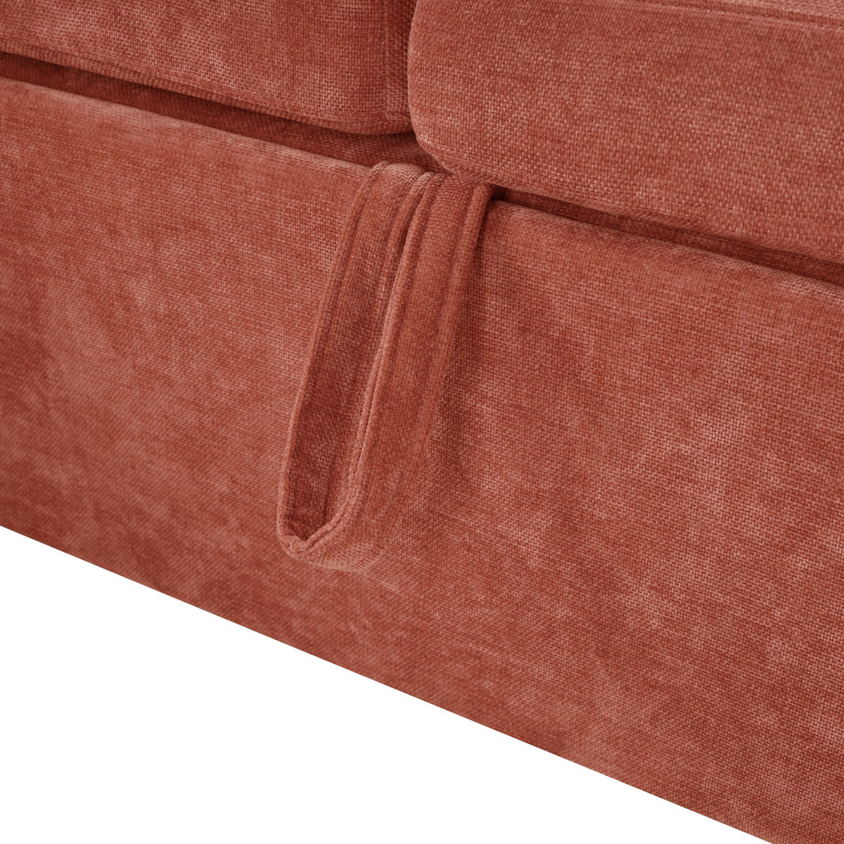 Modern L Shaped Sleeper Sectional Sofa Bed red textured upholstery by HouseOfZazla on Tampa Home & Garden Store