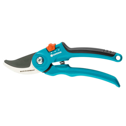 Garden secateurs B/S-M by Gardena handheld pruning shears teal with orange lock on Tampa Home & Garden Store