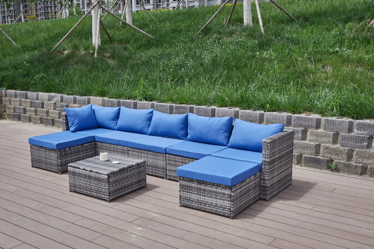 Stylish Outdoor Patio Sofa and Thick Cushion Set