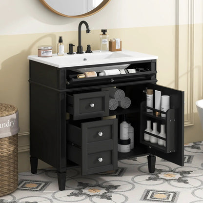 Bathroom Vanity With Top Sink and Storage Cabinet