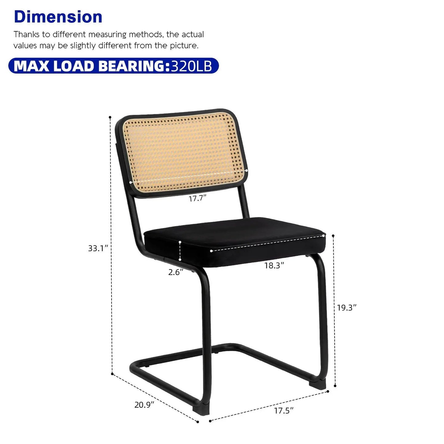 Rattan Accent Dining Chairs With Painted Legs
