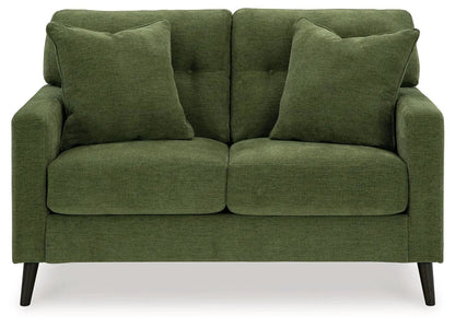 Bixler Loveseat Navy Modern Profile Design