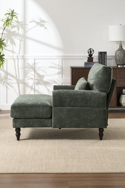 Chaise lounge, green upholstered by HouseOfZazla, modern recliner style on Tampa Home & Garden Store