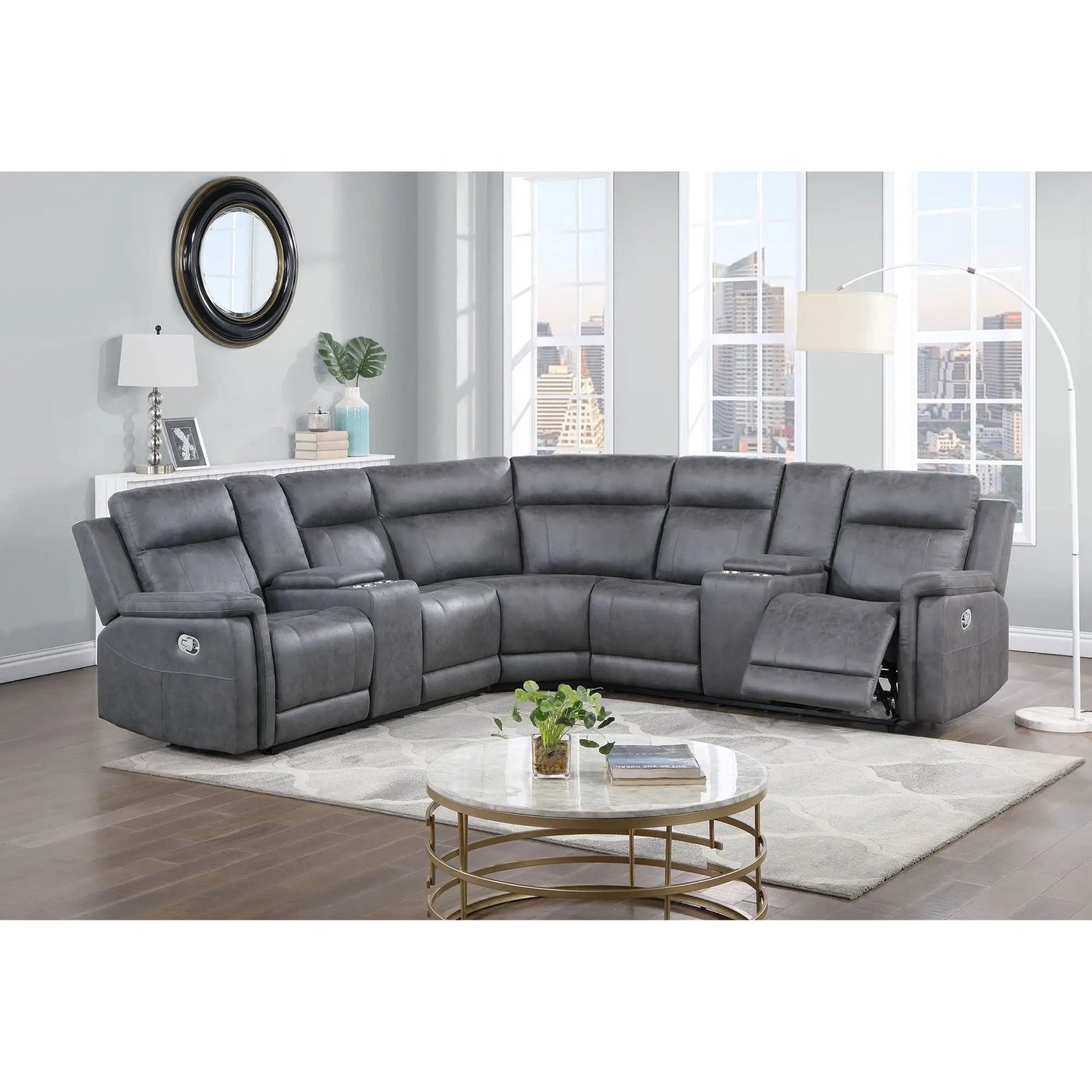 Eco Sectional Sofa in Greige for Modern Living
