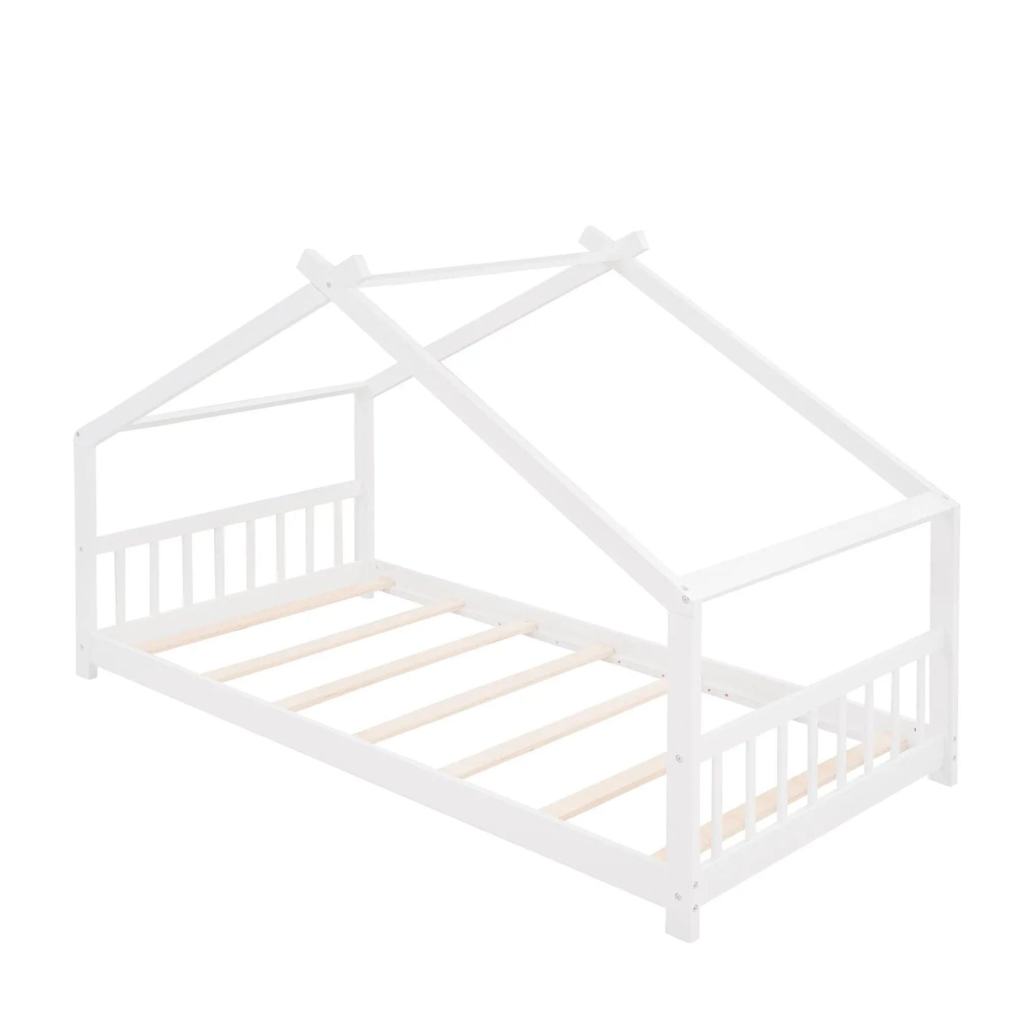 Playhouse Design Bed with Cozy Roof for Kids