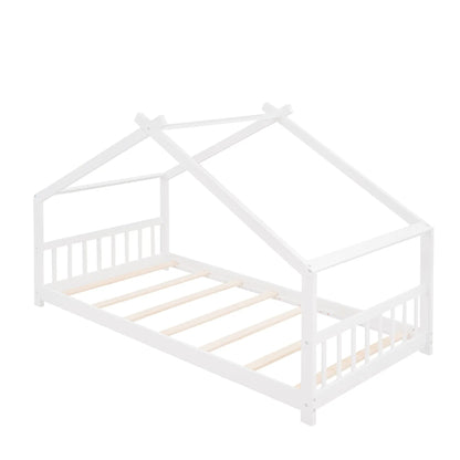 Playhouse Design Bed with Cozy Roof for Kids