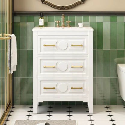 Bathroom Vanity With Sink Free Standing Cabinet