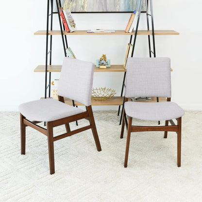 Gusto Dining Chair Set of 2 Brown and Light Gray