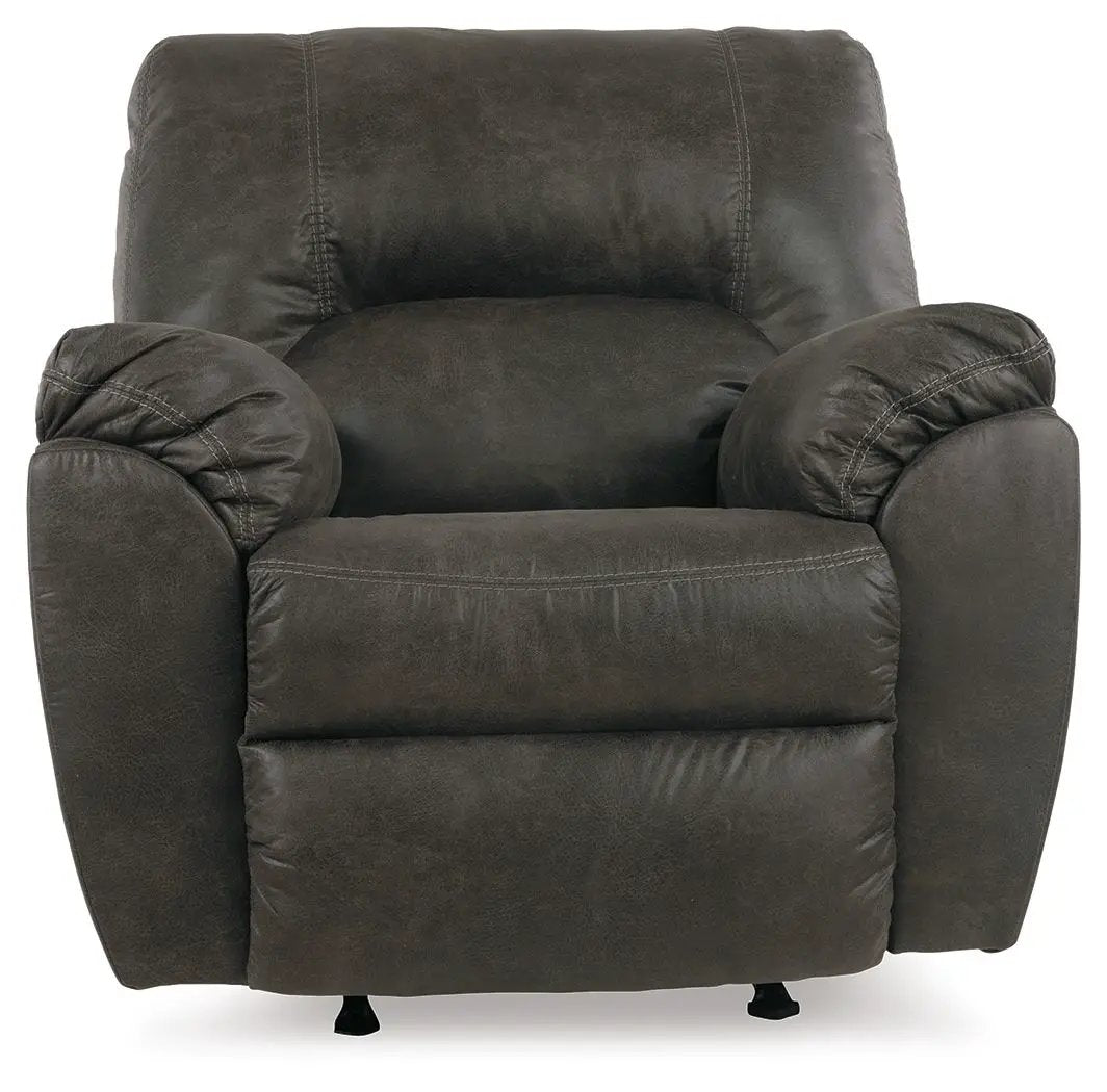 Tambo rocker recliner in dark gray faux leather by Unique Piece Furniture on Tampa Home & Garden Store