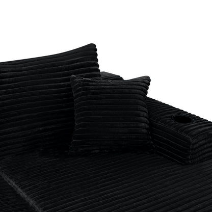 Corduroy Cloud Sectional Sofa and Modular Chaise