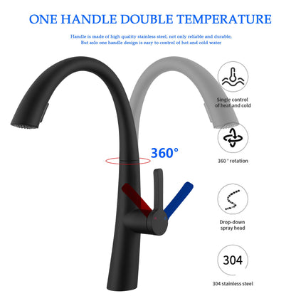 Single Handle And Stainless Steel Kitchen Faucet