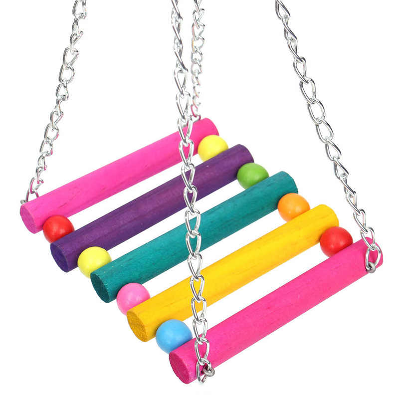 Colorful wooden swing bars on metal chains with beads, bridge seat by Sell My Stuff Swings on Tampa Home & Garden Store