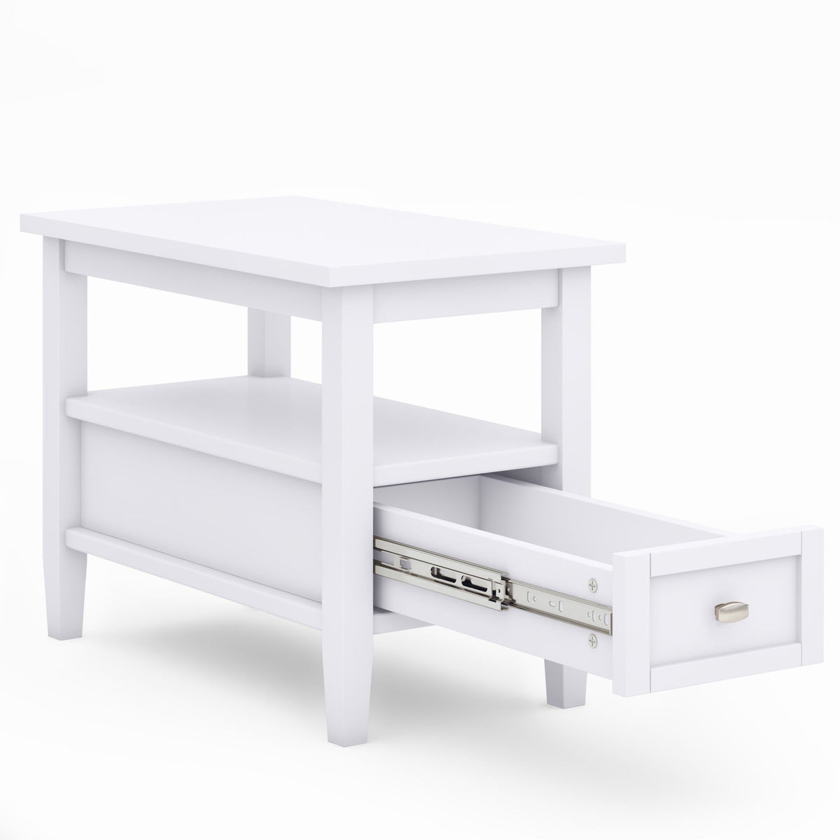 Warm Shaker Coffee Table with Drawer and Shelf in white finish by HouseOfZazla on Tampa Home & Garden Store