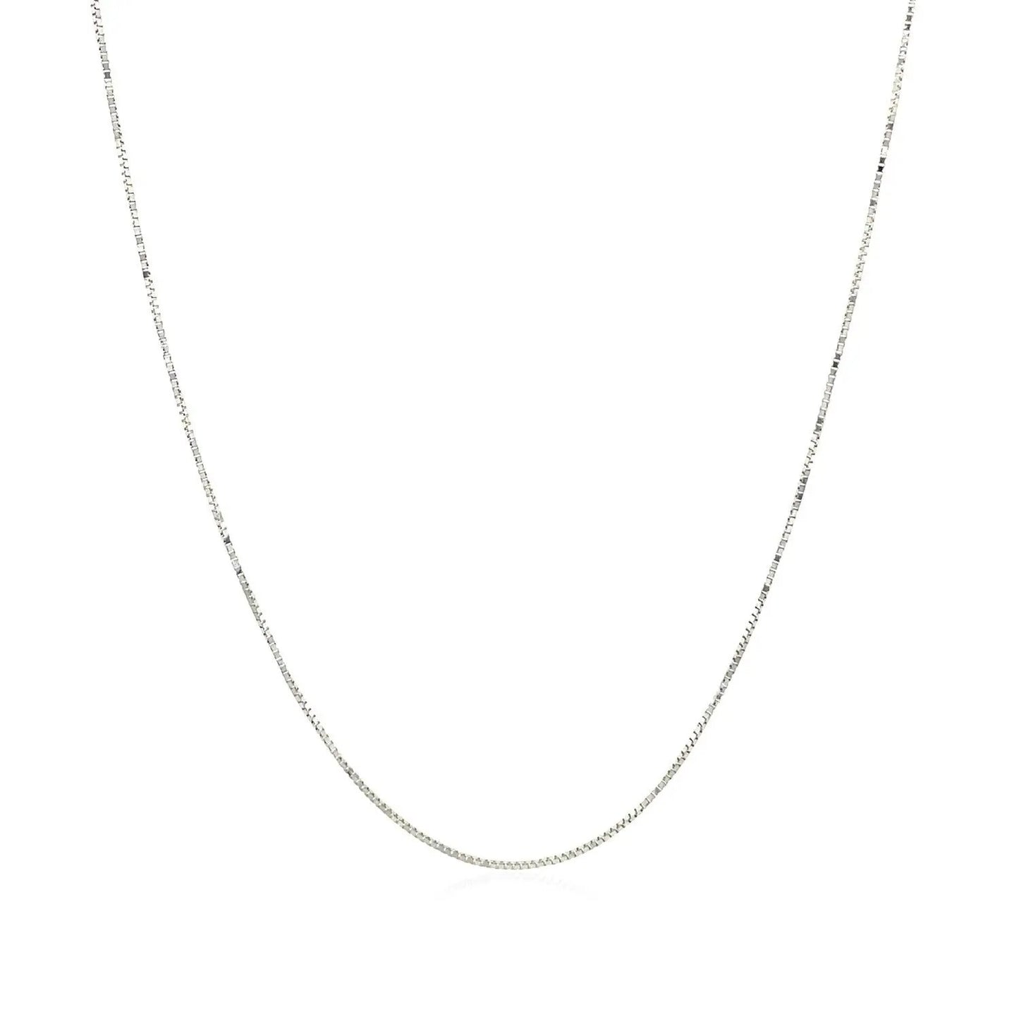 10k white gold box chain necklace 0.45mm width on Tampa Home & Garden Store