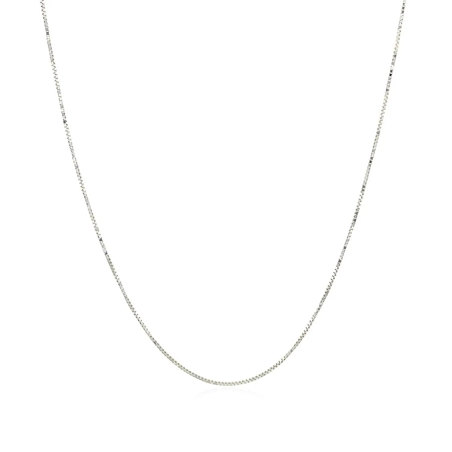 10k white gold box chain necklace 0.45mm width on Tampa Home & Garden Store